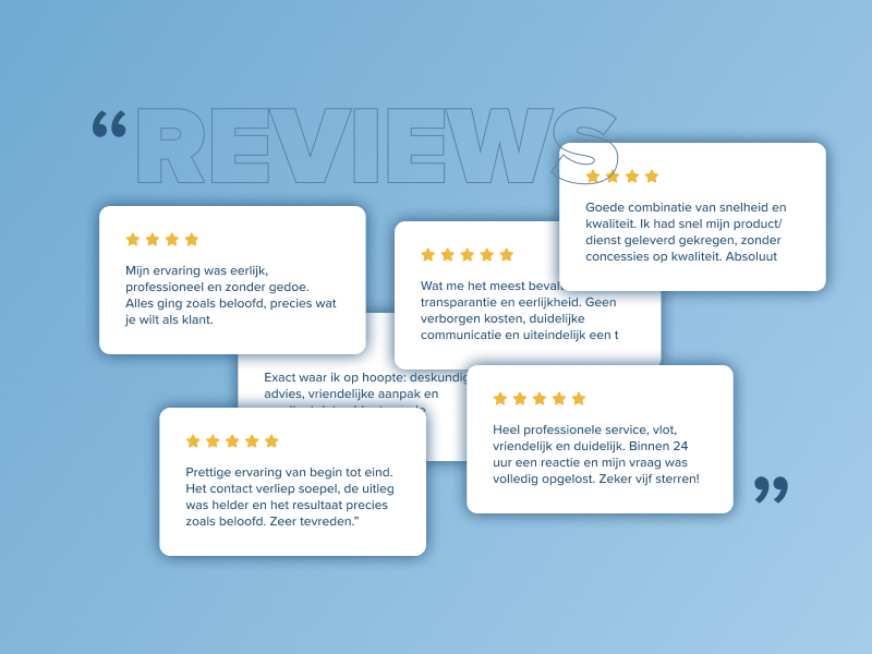 REVIEWS, REVIEWS EN NOG EENS REVIEWS