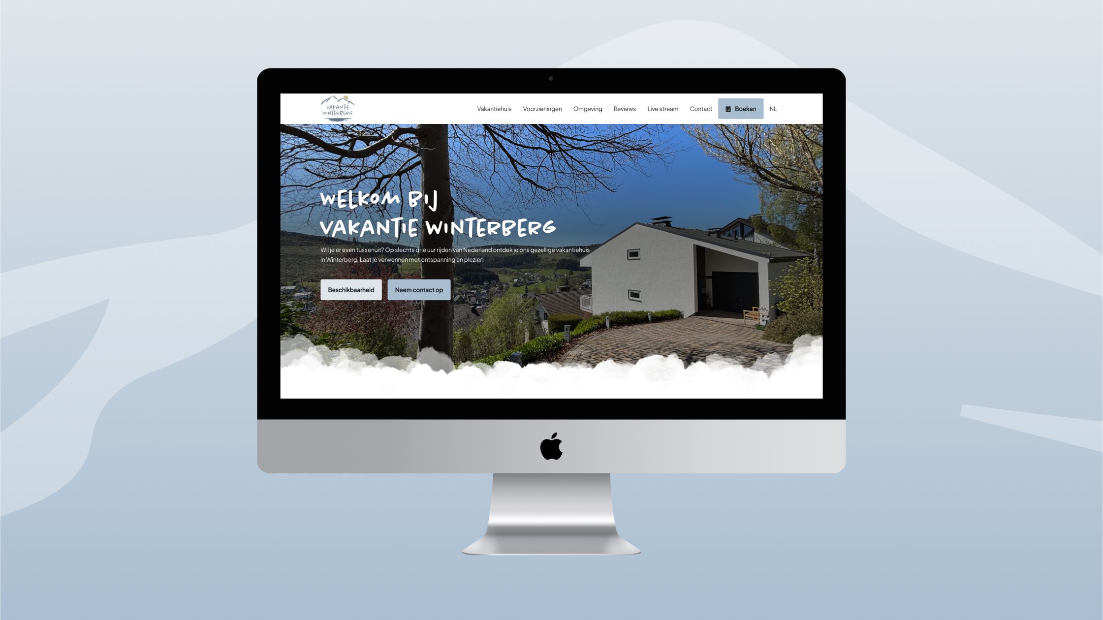 mockup vakantie winterberg computer