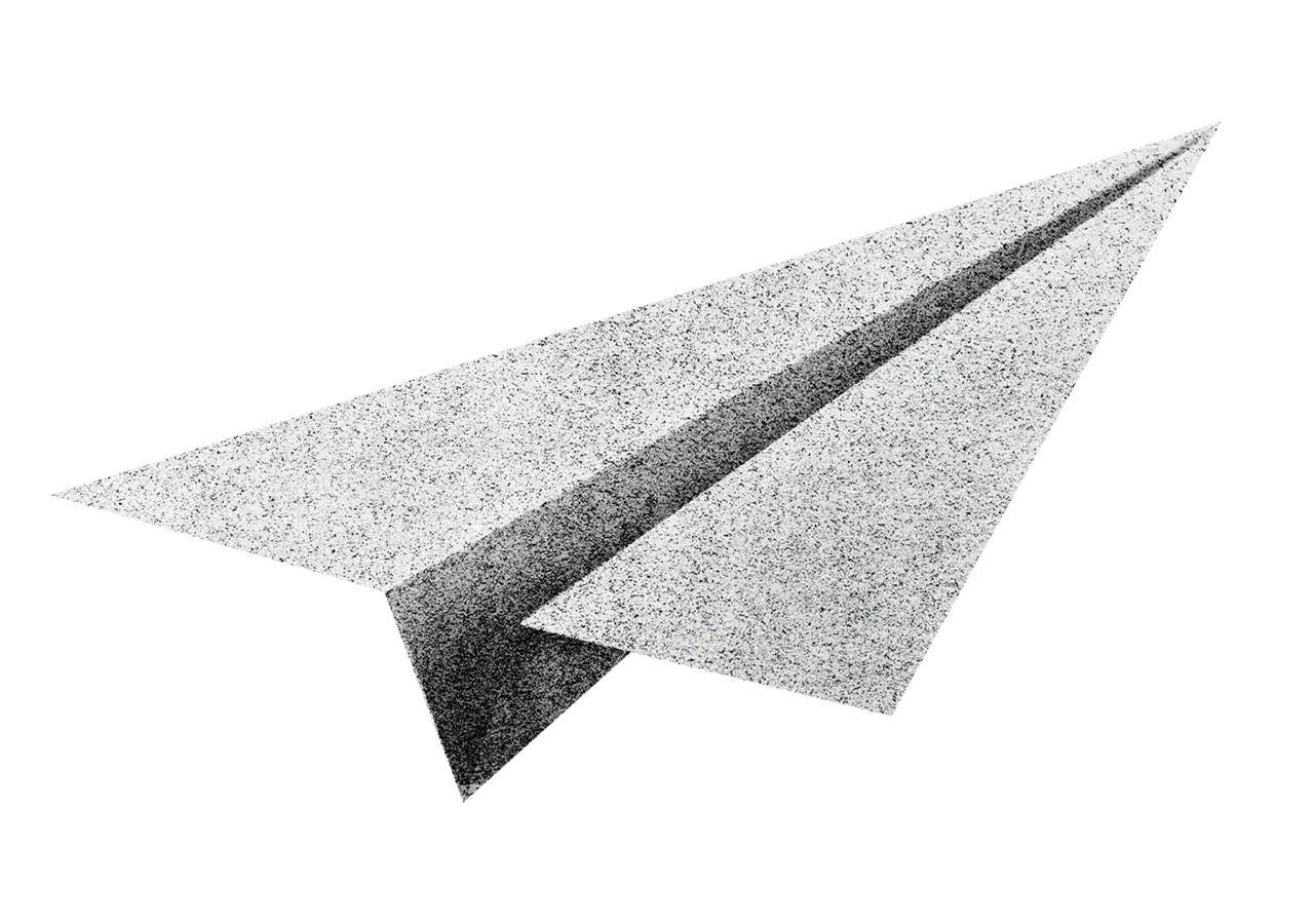 Gevouwen papieren vliegtuigje